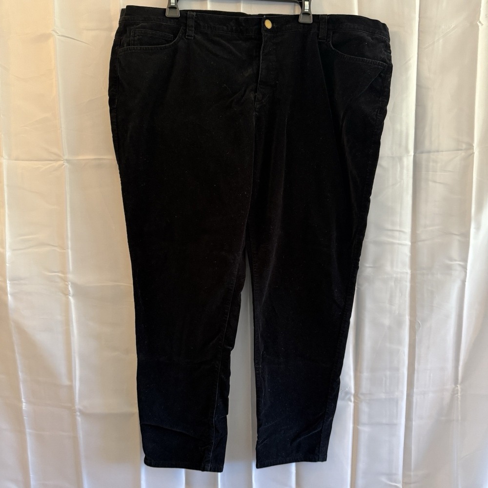 Ralph Lauren Womens 22W (46x29) Black Velvet Pants